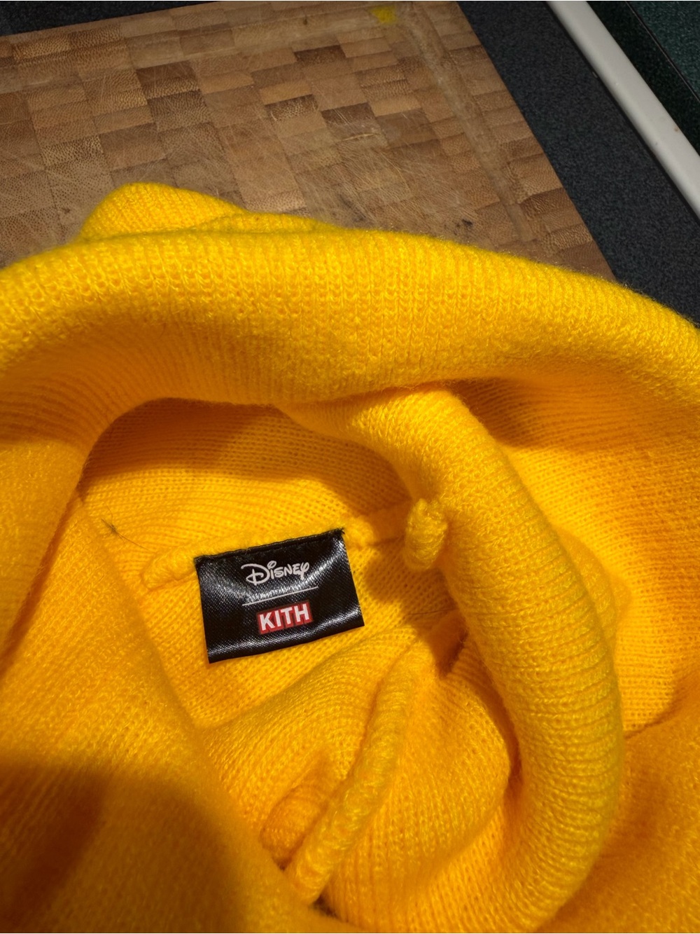 Kith BUNDLE - Yellow Knit Beanie with Disney Tag and Kith Nike Hat